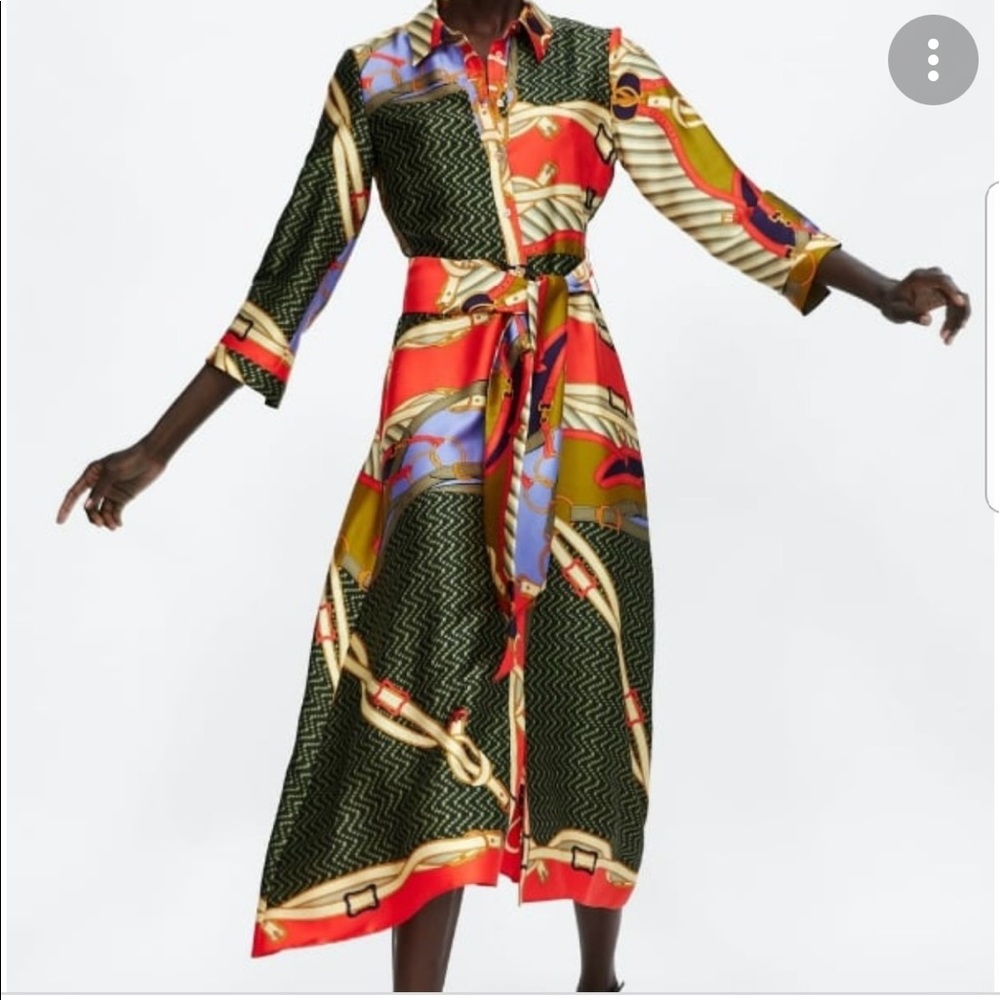 NWT Zara scarf print dress